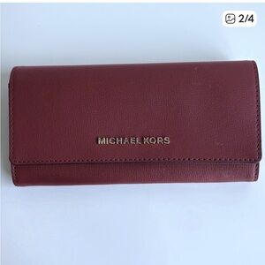 Michael Kors Red Leather Wallet